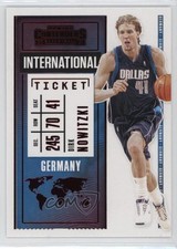 2020-21 Panini Contenders International Ticket Red Dirk Nowitzki #22 HOF 0l8d
