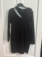 Sexy Simple Black Body Fitting Forever 21 Plus SZ 1X Dress NWT Cut Out Detail
