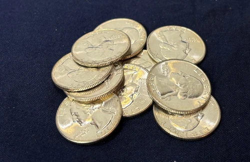 90% Silver BU 1964 Washington Quarters 10 Coins