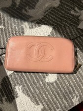 original Chanel longwallet/ Geldbörse, rosa, aufbereitet, leichte mängel