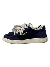 Chanel Low-Cut Sneakers/36/Nvy/Suede