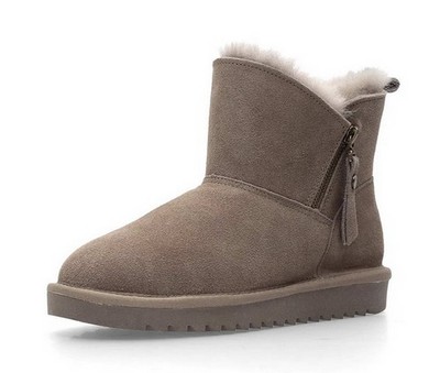 Ara Stiefelette ALASKA Beige Nubukleder Boot Lammfell Stiefel Schleife