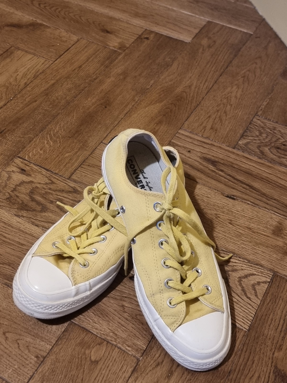 Converse All Star Chuck Taylor Men's Mustard Yellow Skate Sneakers Size UK 8