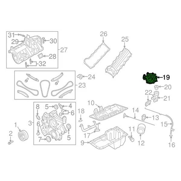 For Ram 1500 2011-2013 Mopar 53020827AC Oil Pump Foto 3 de 4