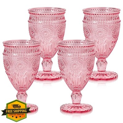 Darlion Pink Wine Goblets Set of 4