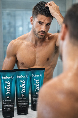 PACK 3 babaria rebel b Gel efecto humedo styling wet look flexible hold  HOMBRE