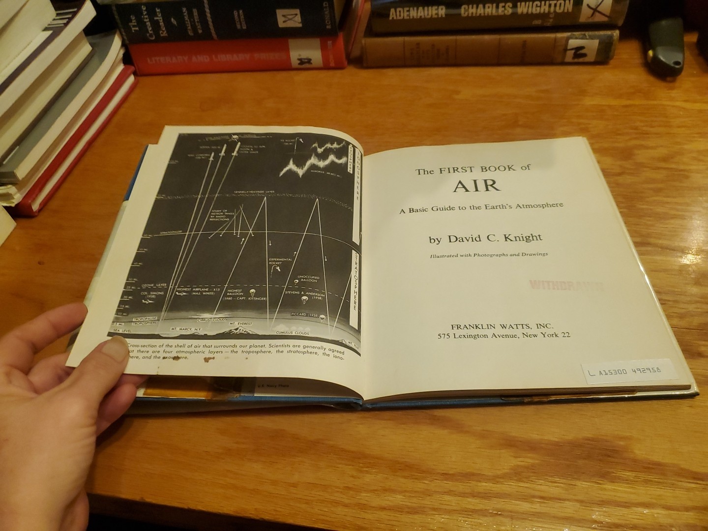 The First Book of Air: Guide to Earth's Atmosphere by David Knight 1961 1st HCDJ