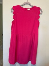 A New Day Scallop Sleeve Crepe Dress Pink Size S