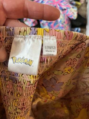 Pokémon Pikachu Girls Pink Short Sleeve Princess Birthday Dress 10/12 - Picture 7 of 7