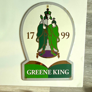 Greene King 1799 Ale/Bitter Pub enamel & metal wall plaque