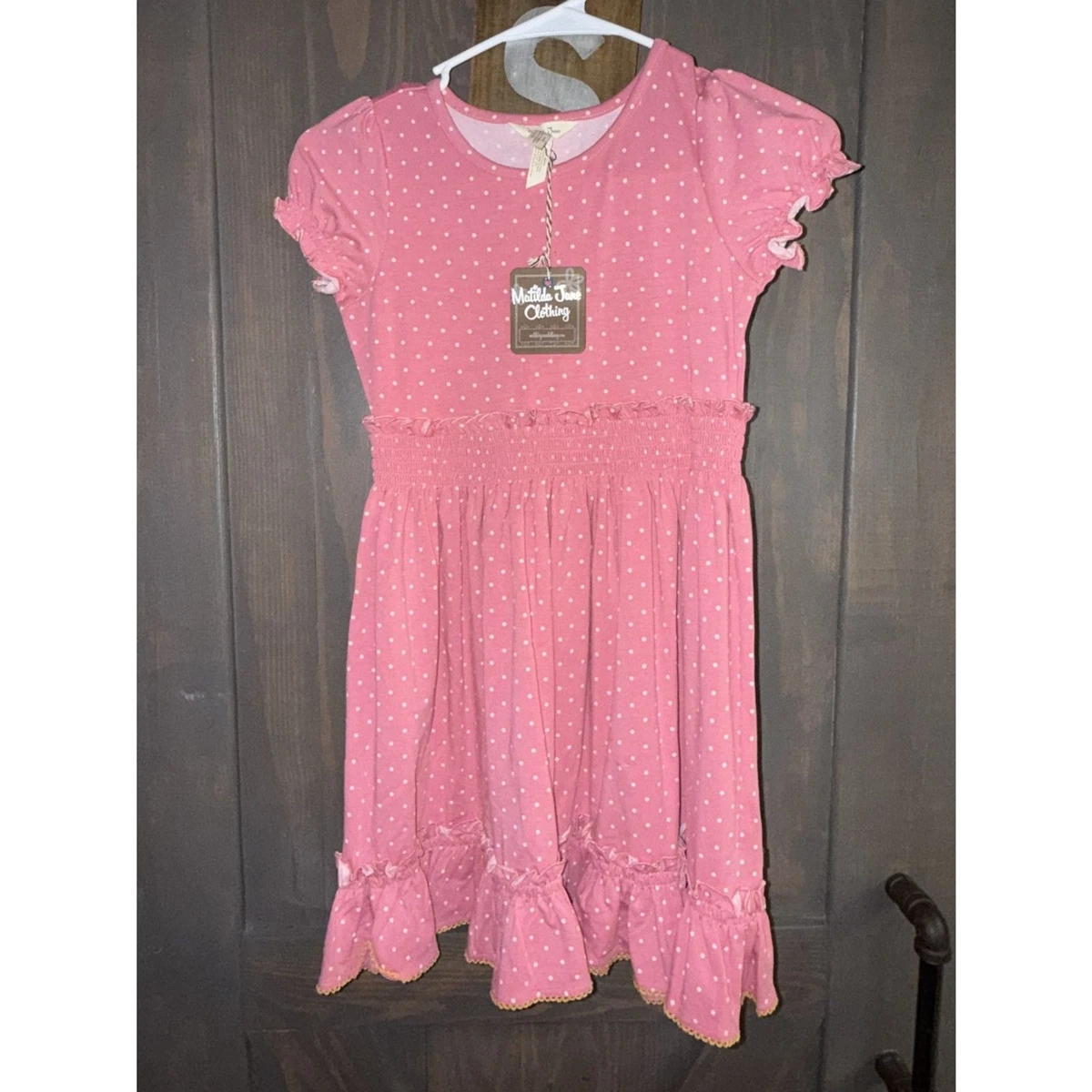 matilda jane pretty in pink dress NWT Matilda Jane Clothing Cross My Heart Emilia Ruffles Dress Pink Size 12  Girl