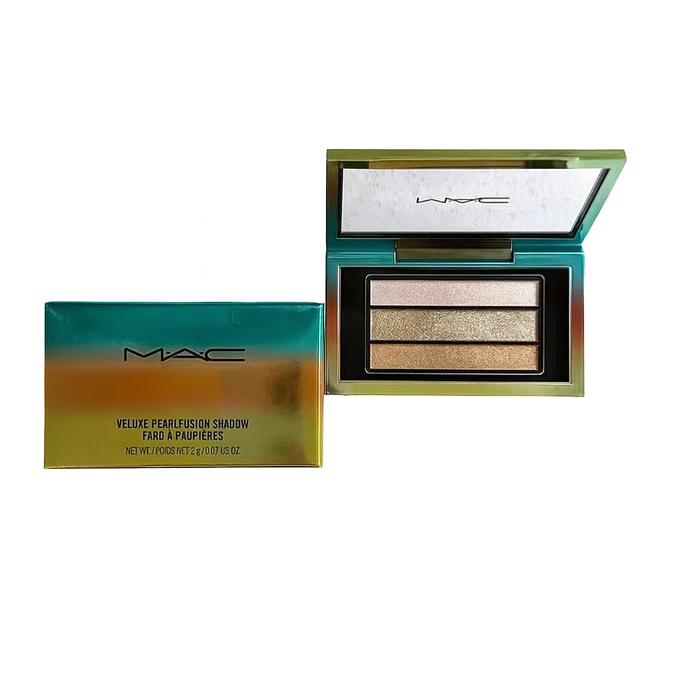 MAC Cosmetics Veluxe Pearlfusion Shadow - Eyeshadow Trio - Peach Pink and Gold - Image 2 of 4