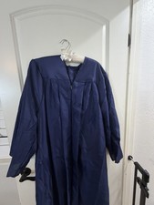 Jostens Navy Blue Polyester Graduation Gown 5'04"-5'06" Unisex
