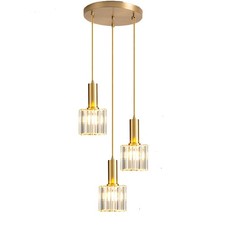 Modern Mini Crystal Pendant Light for Kitchen Island Dining Room Bedroom,Gold...