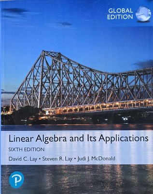 Pearson Linear Algebra and Its Applications 6th Global Edition Lay McDonald PB