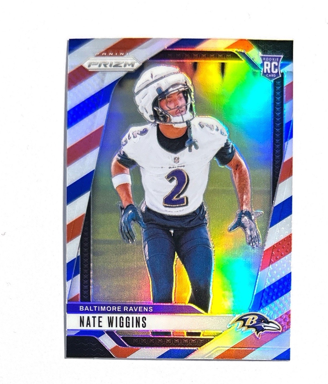 Nate Wiggins ~ 2024 Panini Prizm ~ Rookie Red White Blue Prizm #380