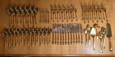 Gold Plated Stainless Steel Cutlery 85 Piece Set SV