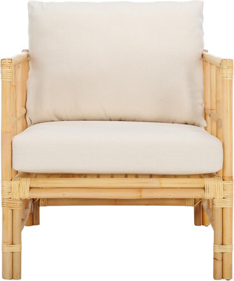 Aisling Tropical Accent Chair with Cushion - Fully Assembled, White/Natural
