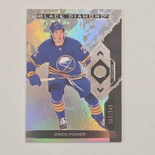 Owen Power Black Diamond /349 #307 Buffalo Sabres 2022-23 Upper Deck Rare SP