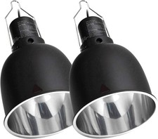 REPTI ZOO Reptile Light Fixture 2 Packs 5.5 Inch Deep Dome Lamp Cap Optical R...