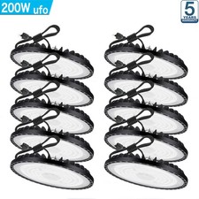 10 Pack 200W UFO Led High Bay Light Industrial Commercial Warehouse Shop Light