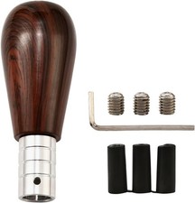Universal 5 Speed Manual Gear Shift Knob - Wood Grain Aluminum Finish Universal 5 Speed Manual Gear Shift Knob - Wood Grain Aluminum Finish