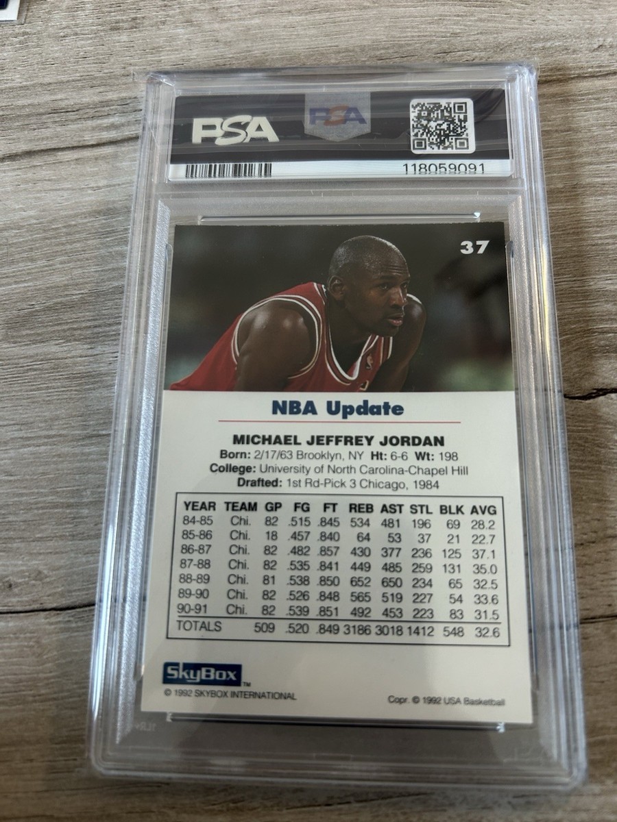 1992 Skybox Michael Jordan USA Dream Team Basketball #37 PSA 9