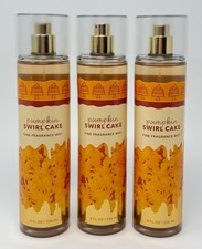 3 NEW BATH  BODY WORKS PUMPKIN SWIRL CAKE FINE FRAGRANCE MIST BODY SPRAY 8 OZ