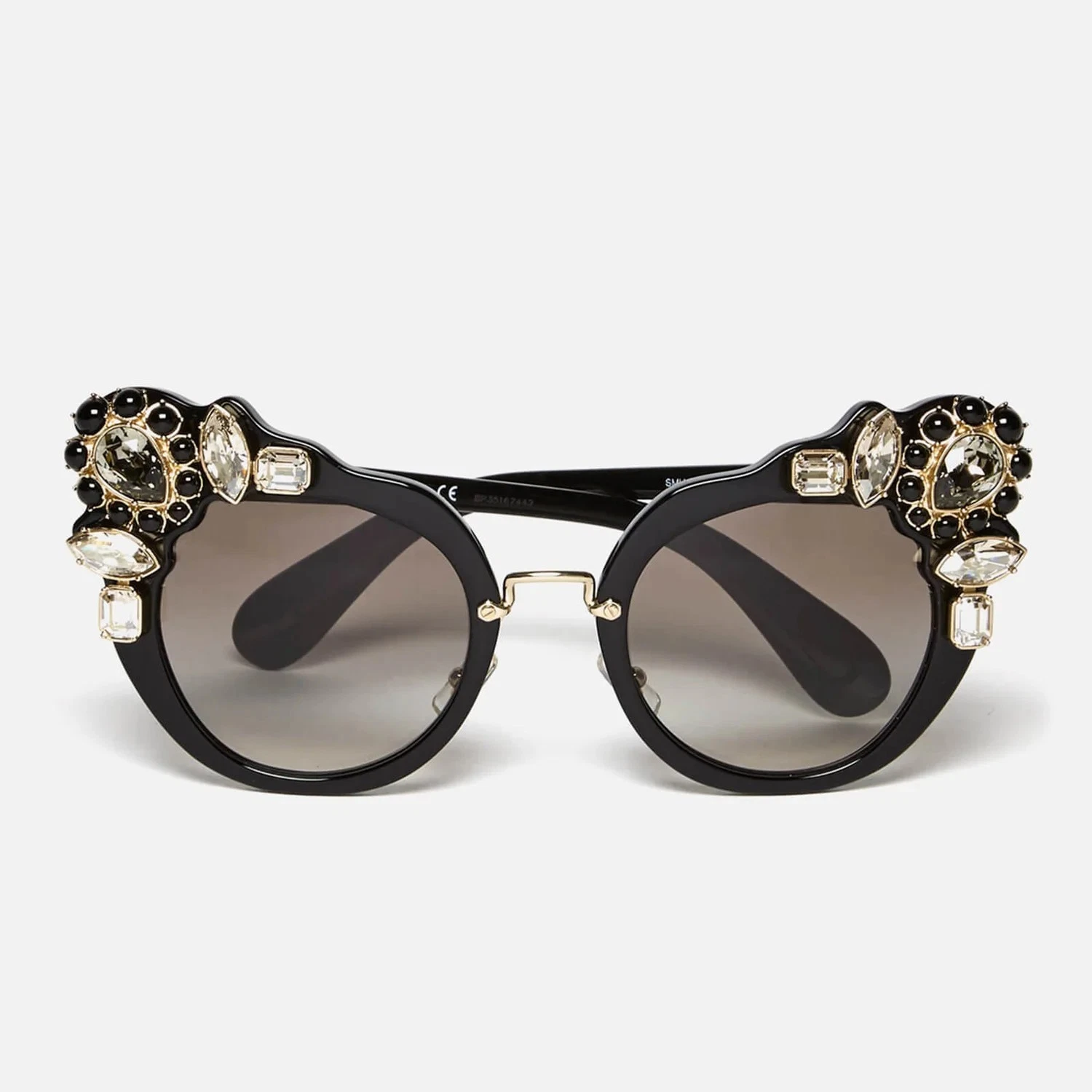 Miu Miu — miu miu embellished crystal black sunglasses