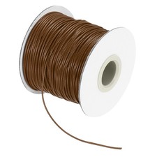 Waxed Cord 1mm Waxed Thread 87 Yard Wax String Leather Cord Dark Brown