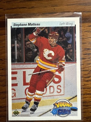 1990-91 Upper Deck Stephane Matteau #535 ROOKIE Young Guns RC Calgary Flames