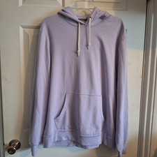Old Navy Light Purple Lived-In Fleece Hooded Sweatshirt Size M Solid