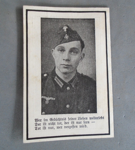 WWII German Death Card