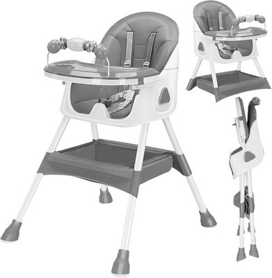Foldable Baby High Chair 6 Months Plus, with Large Antislip Pad & ToyRack