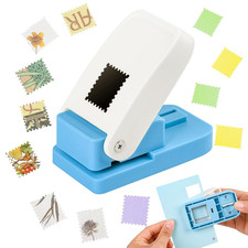 Rectangular Scalloped Postage Stamp Punch for Crafting and Scrapbooking