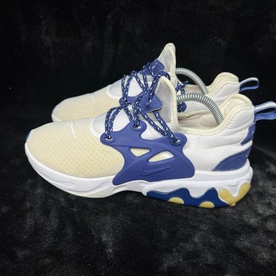 Nike React Presto AV2605-700 Sneakers Mens US 9.5 Beige Blue Mesh Running Shoes