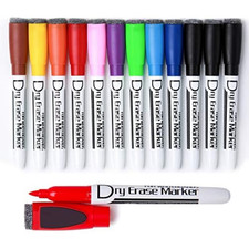 Magnetic Dry Erase Markers with Eraser Low Odor Fine Tip Whiteboard Pens Pack