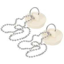 2Pcs for 1-3/8" Tub Drain Stopper Rubber Sink with Beaded Chain