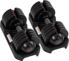 Adjustable Dumbbell Set 25 52LB with Tray for Home Workout Strength Training