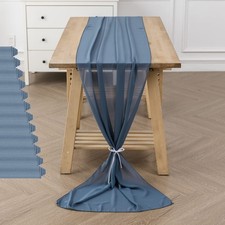 12Pack 10ft Chiffon Table Runner 29x120 Inch Sheer Romantic Table Runner for ...