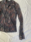 Lee Stuart Geometric Button-Front Long Sleeve Shirt Size 48 Made in Italy — photo 4