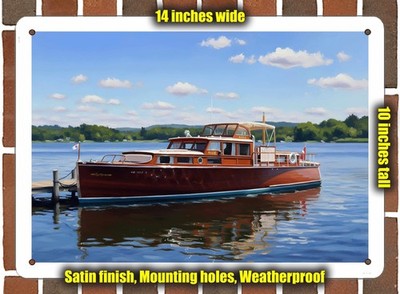 Metal Sign - 1930 48' Chris-Craft Commuter Oil Painting - 14x10