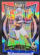 2024 Panini Select Football Stefon Diggs Red & Blue Shock Card #94 Texans