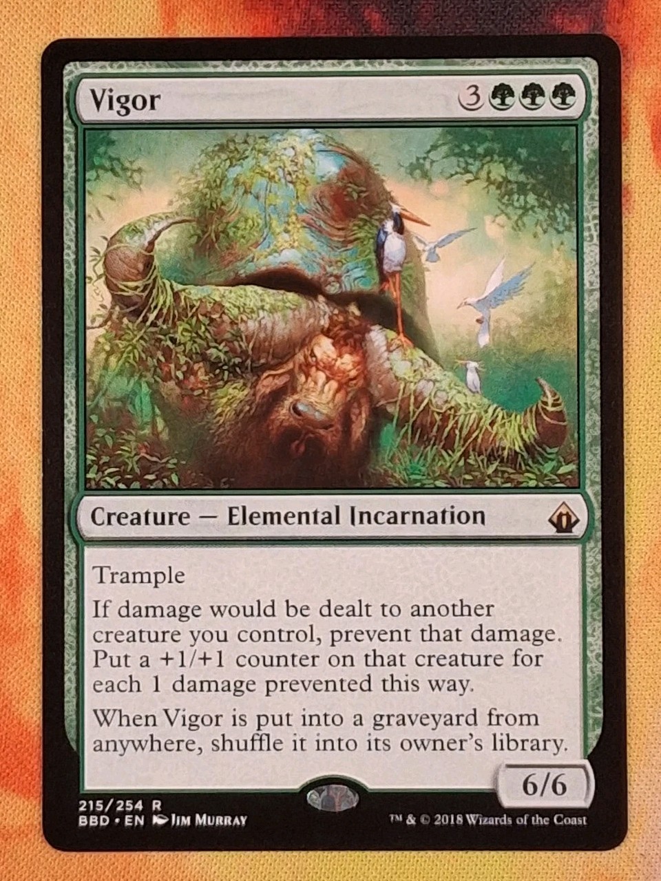Magic: The Gathering Vigor Battlebond Rare Creature Green 215/254 Regular