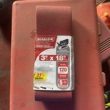 New 5 Pack Diablo 3 in. x 18 in. Sanding Belt 120 Grit DCB318120S05G