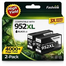 Faslvink 952XL Ink Cartridge Black Compatible for HP 952XL Ink Cartridges Com...