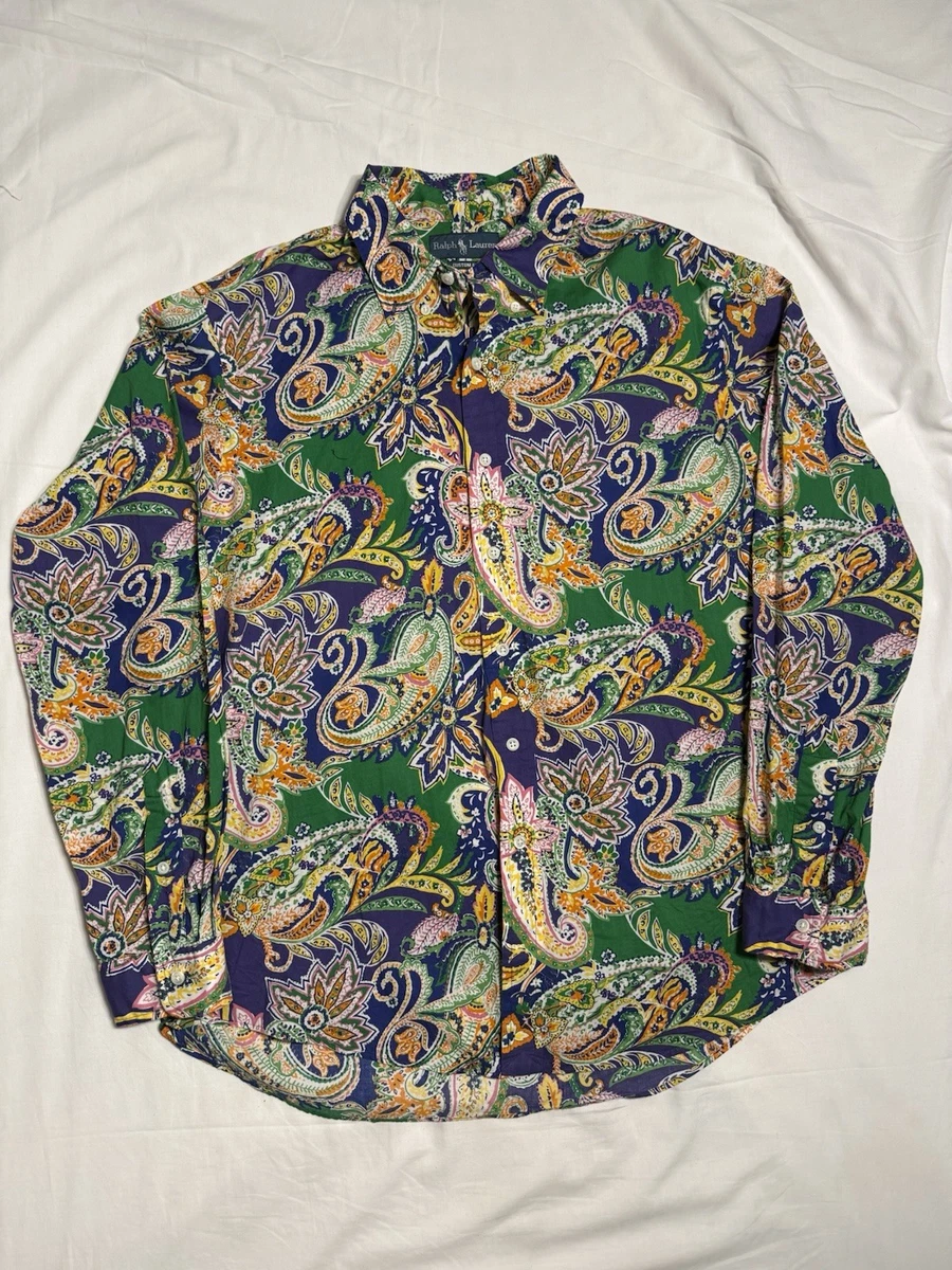 Polo Ralph Lauren Paisley Long Sleeve Casual Button-Down Shirts