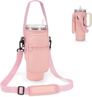 Water Bottle Carrier Bag for Stanley 40/30 Oz Tumbler with Phone Pocket Neoprene