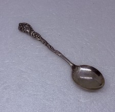 Vintage Nils Johan Silverplated 4" Demitasse Spoon EPNS Sweden Floral Handle 22