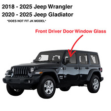 Fits 18-25 Jeep Wrangler 20-25 Gladiator Driver Left Front Door Window Glass